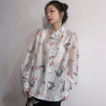 Load image into Gallery viewer, [Big Fish Series]★China Style Shirt★ Tops Butterfly Women's Long Sleeve Shirt Floral Pattern Shirt Large Size
