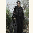 Load image into Gallery viewer, [Da Qinglong Shu Series] ★China style outerwear★ Cloak coat Rasha embroidery Chinese clothing Black Black Irregular
