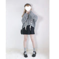 Load image into Gallery viewer, [Nekogan Series]★Sweater★ 2color Black or Gray Tops V-neck Fluffy Loose Black Date Cute
