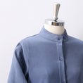 Load image into Gallery viewer, [Hangu Musume Series]★Shirt dress★3color stand neck blue light brown white blue white
