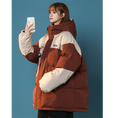 Load image into Gallery viewer, [Suikoishi Series] ★Winter coat★ Cotton coat outerwear 2color Unisex Men's Color scheme Coffee color Black
