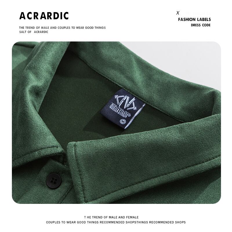 [ACRARDIC Series] ★POLO Shirt★ Tops Unisex Men's Switching Short Sleeve Black Green