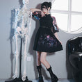 Load image into Gallery viewer, [Kokaisha series] ★China style dress★ Chiffon short length Unique black black SML
