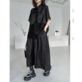 Load image into Gallery viewer, [YIDAO Series]★Setup★ 2-piece set, top and bottom set, black, slimming, fashion, loose
