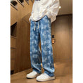 Load image into Gallery viewer, [SENSU Series]★Denim Pants★ 2color Brushed lining, thick, warm, plaid bottoms, pants, unisex, men's black blue
