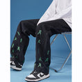 Load image into Gallery viewer, [Vesibo Series]★Denim Pants★ 2color Embroidered Bottoms Pants Unisex Men's Cute Stylish Blue Black
