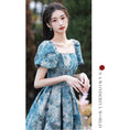 Load image into Gallery viewer, [MILA Series] ★Party Dress★ One Piece Oil Painting Style Coming of Age Ceremony Photography Wedding Blue Blue 7 Sizes
