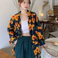 Load image into Gallery viewer, [YOUZI Series]★Shirt★ Tops Oil Painting Style Floral Pattern Sunflower Loose Retro Commuting Date Women's
