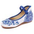 Load image into Gallery viewer, [YUNMENGGE Series]★Embroidered shoes, handmade shoes, Chinese style shoes, ethnic style, canvas, rubber, size 35-41, blue, dyed series
