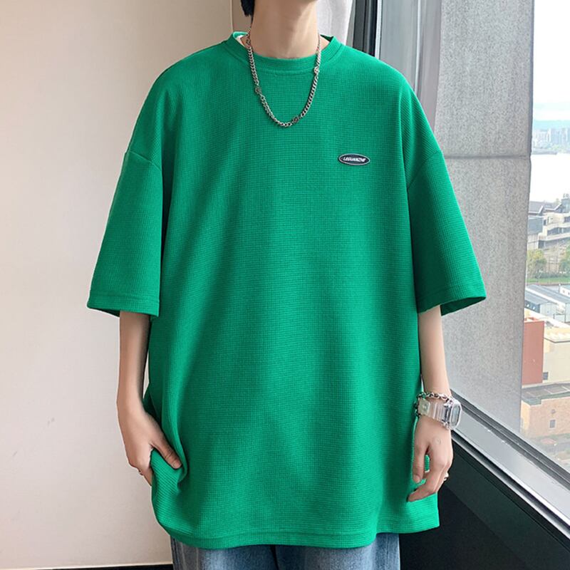 [BIGEMAN Series]★T-shirt★ Tops 7color Unisex Men's Large Size Casual Simple Easy to Match