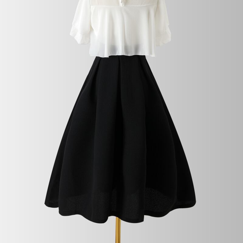 [MOERBEN Series] ★Skirt★ Bottoms High Waist Black Black Simple Date Commuting OL