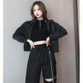 Load image into Gallery viewer, [DUOMIAOTU series]★Setup Single item order★ Outerwear or pants with chain Casual Black Black
