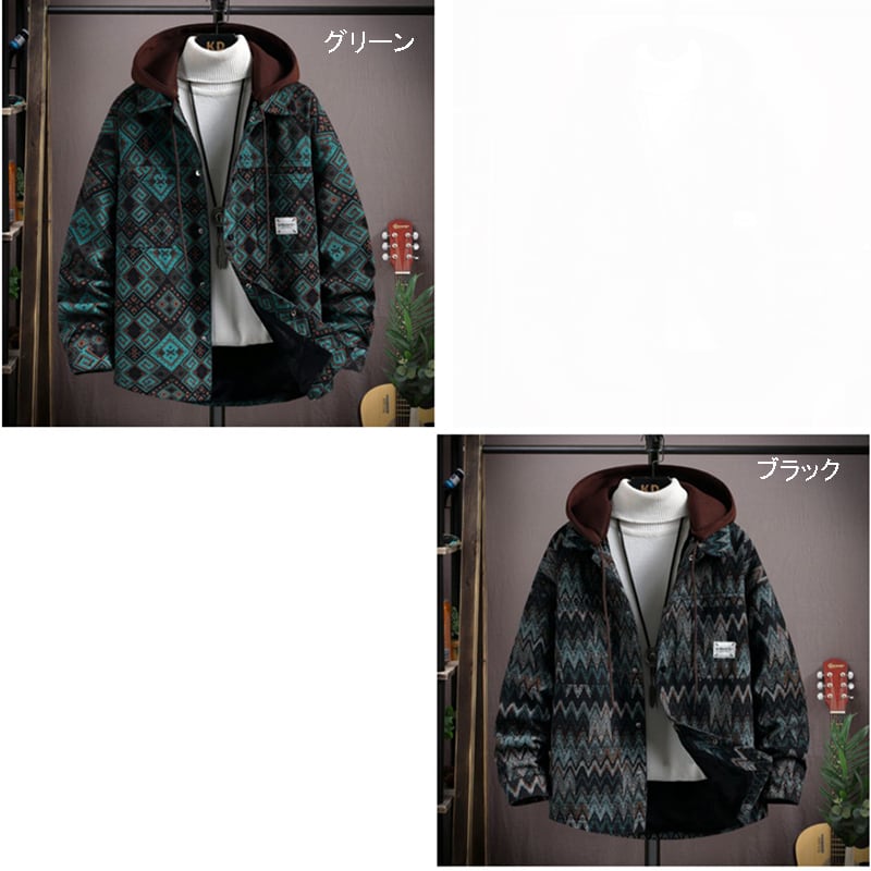 [MDW Series] ★Fleece-lined jacket★ 2color outerwear winter coat warm thick ethnic style unisex men's large size