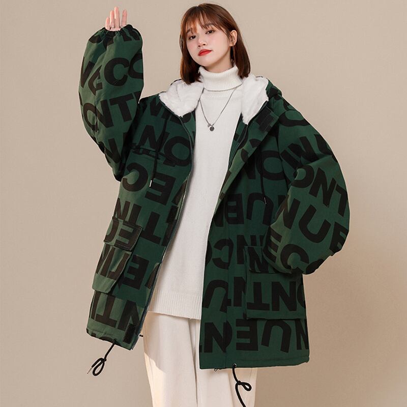 [Morimoto Series] ★Winter Coat★ 2color Thick Warm Unisex Men's Alphabet Black Green