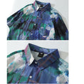 Load image into Gallery viewer, [TRAVEL ISSUANCE series]★Oil painting style shirt★ Tops Short sleeve shirt Spring/summer ML XL 2XL Unisex Men's V-neck Blue Green
