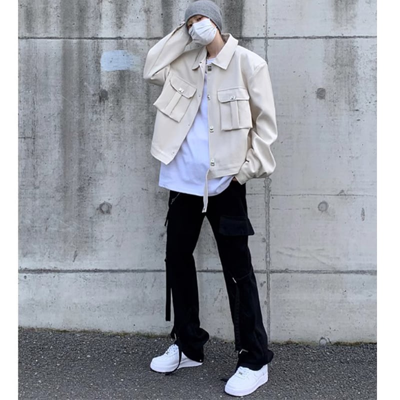 [Han Rishin Series] ★Jacket★ 2color Outerwear Unisex Men's Casual Easy to Match Short Length