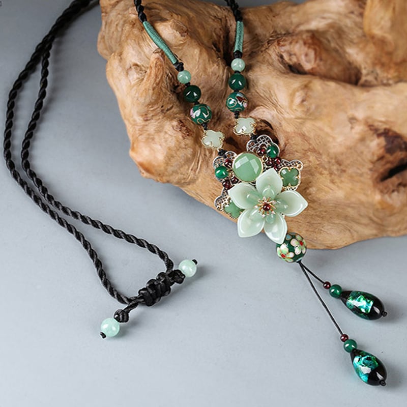 [Louran Guest Series] ★China style necklace★ Collar, ladies accessories, flower, birthday present, date