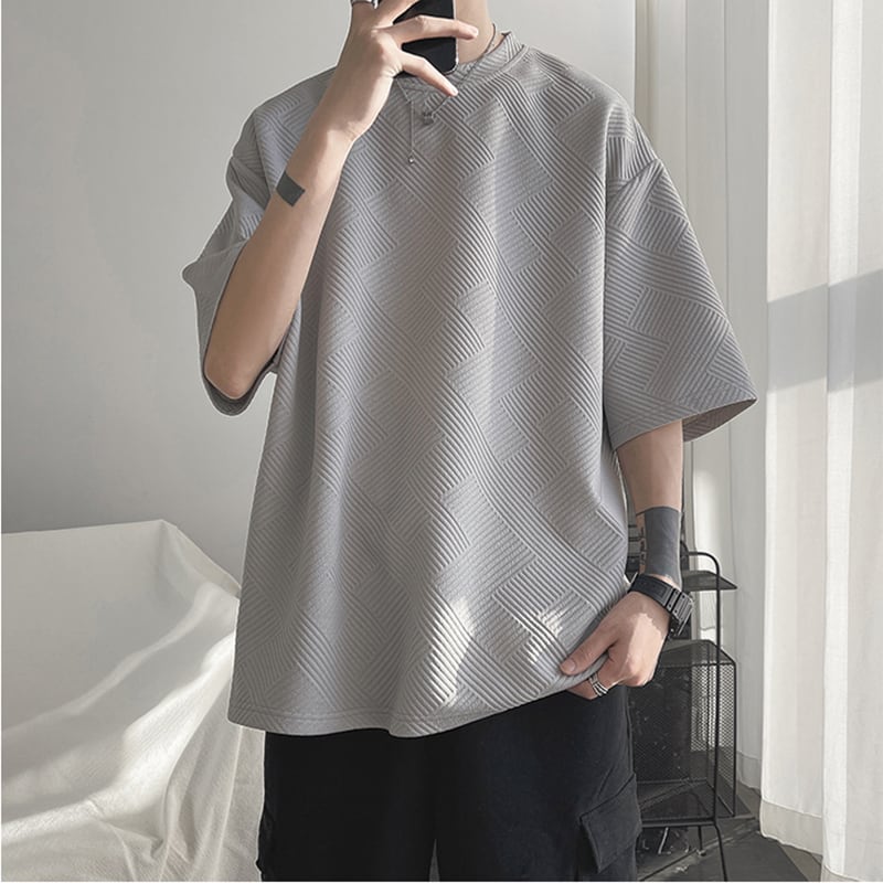 [PLQV Series] ★Short sleeve T-shirt★ 3color tops T-shirt unisex men's gray black white