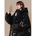 Load image into Gallery viewer, [Ushiomiomi Series] ★Winter Coat★ Cotton Coat Outerwear 2color Unisex Men's Graffiti Alphabet Black
