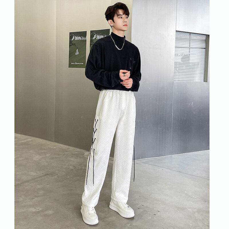 [WENYI Series]★Casual Pants★ 2color Bottoms Pants Unisex Men's Black White