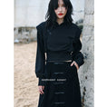 Load image into Gallery viewer, [Daiseiryusu Series] ★China style tops★ Fake layered design original chinese clothes cute black
