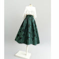 Load image into Gallery viewer, [Komii Series]★Skirt★ 2color Green Rose Bottoms Floral Skirt Circular Skirt Green Ladies
