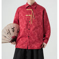 Load image into Gallery viewer, [JUNYI Series]★China style shirt★ Tops 3color Unisex Men's Large size Red Navy White
