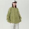 Load image into Gallery viewer, [Fujiiman Series]★Sweater★ 3color Tops Unisex Men's Fringe Black Green White
