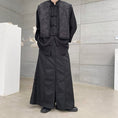 Load image into Gallery viewer, [Illustrated series] ★China style shirt★ Faux layered tops Unisex Men's Black Black
