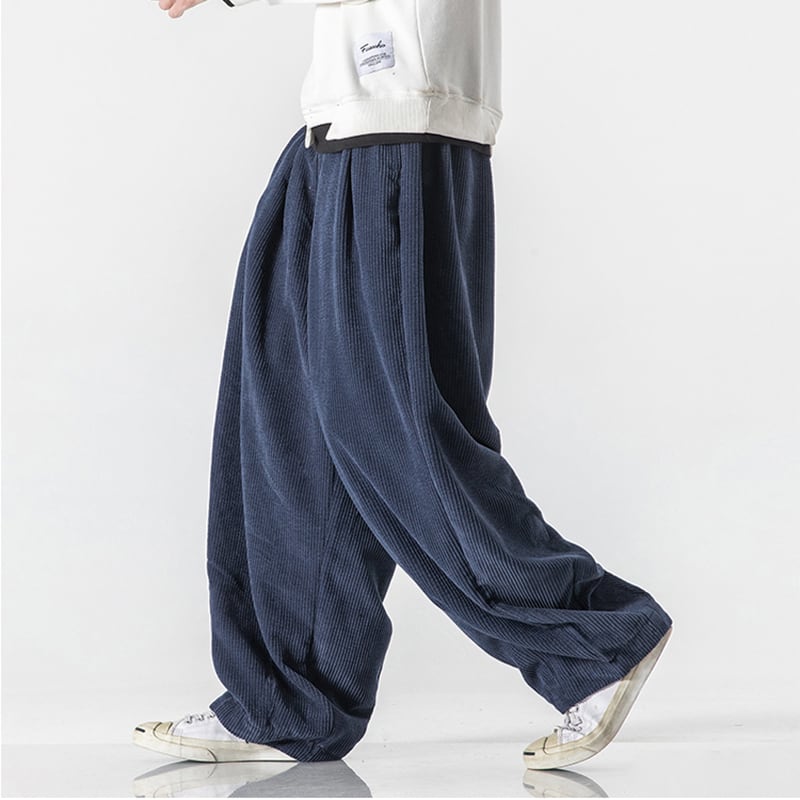 [Small Trouble Series]★China Style Pants★ 5color Bottoms Unisex Men's Large Size Blue Green Black Gray