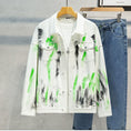 Load image into Gallery viewer, [YESE Series] ★Jacket★ 2color Denim Outerwear Graffiti Unisex Men's Stylish Spring Clothes Black White
