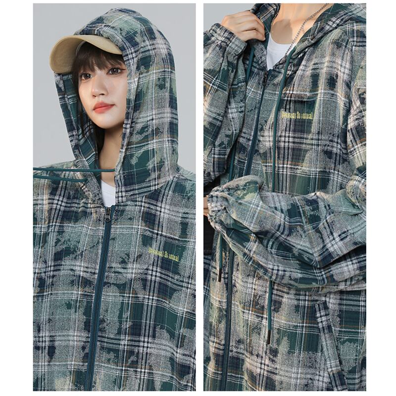 [Fujiiman Series] ★Jacket★ 3color Tops Outerwear Unisex Men's Large Size Plaid Pattern Loose