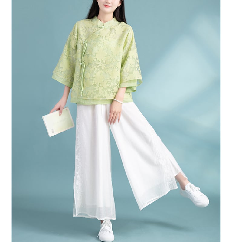 [Qing Series]★China style tops★ 3color Chinese style shirt, Chinese clothes, summer clothes, cool, Chinese clothes, Tang clothes, retro