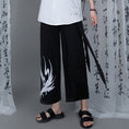 Load image into Gallery viewer, [Kuraho Koya Series] ★China style pants★ Embroidery 2color Gold or Silver Gaucho Pants Gaucho Black Black
