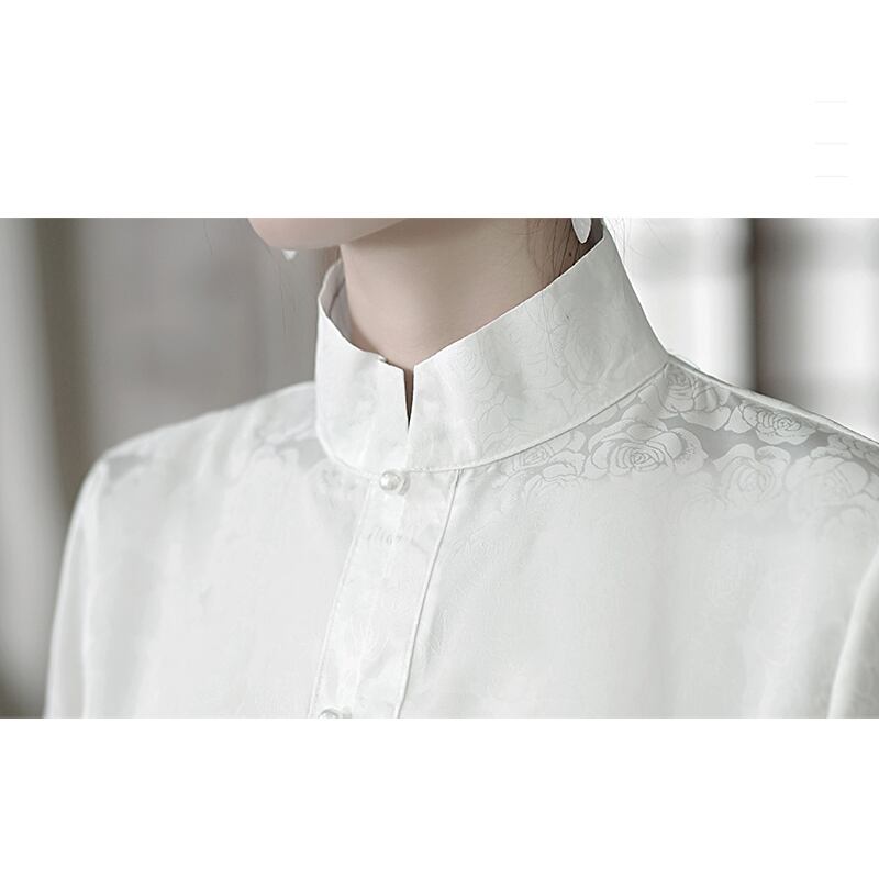 [BAIRIMENG Series]★China style shirt★ Tops Summer clothes Improve your temperament White White Easy to match