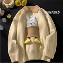 [Emeisa Series] ★Sweater★ 3color Knit Tops Unisex Men's Rabbit Cute POLO Neck