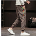 Load image into Gallery viewer, [Kaei Series]★Pants★ 3color Casual Pants Coffee Color Gray Black China Button Print
