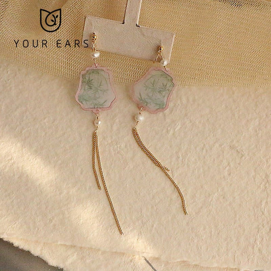 [YOUR EARS Series] ★Chinese style earrings★ Earrings or earrings Small items Fan Accessories Improve your temperament