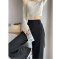 Load image into Gallery viewer, [Lou series]★China style pants★Bottoms Casual pants Chinese button black Black
