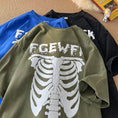 Gallery viewerに画像を読み込む, 【BIGEMANシリーズ】★Tシャツ★ 3color トップス 半袖Tシャツ 男女兼用 メンズ レトロ 髑髏 ドクロ ストリート
