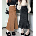 Load image into Gallery viewer, [Women's University 18 Series]★Skirt★ 2color Bottoms Slimming Mermaid Skirt Black Black Brown
