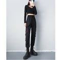 Load image into Gallery viewer, [AZE Series] ★Casual Pants★ Bottoms Black, Autumn clothes, easy to match, slimming, unique, fringe, cool
