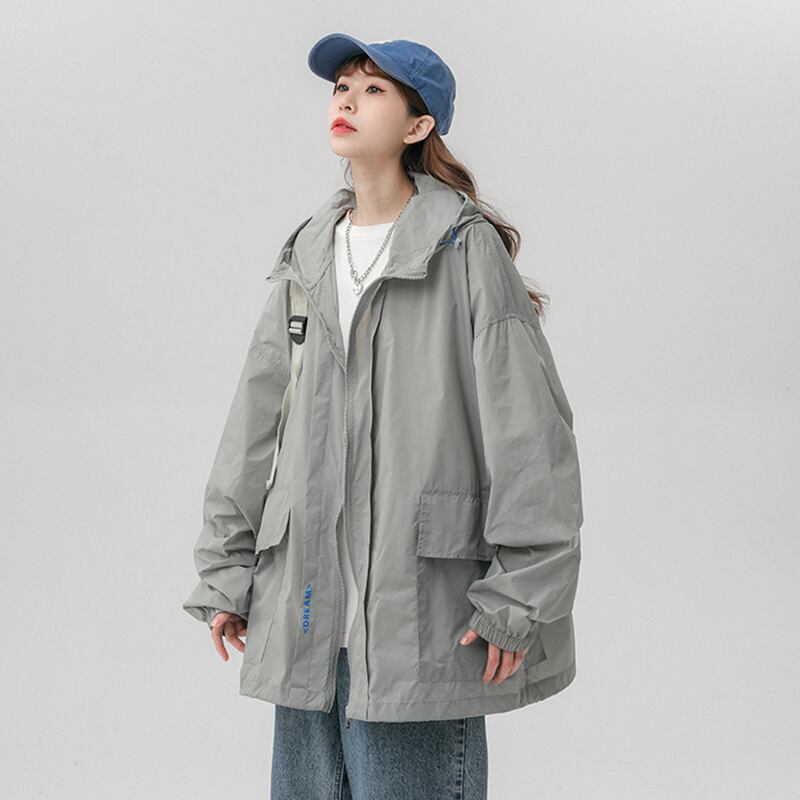 [Fujiiman Series] ★Thin Jacket★ Outerwear 3color Unisex Men's Large Size Thin Summer Clothes Green White Gray