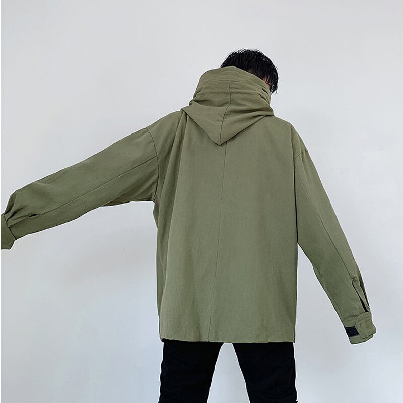 [Coolman Series]★Outerwear★ 2color Unisex Men's Casual Loose Green Black Green Black