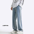 Load image into Gallery viewer, [BIGEMAN Series]★Denim pants★ 2color bottoms pants men's large size switching blue black
