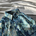 Load image into Gallery viewer, [STRAPPING Series]★Shirt★ 2color oil painting style tops unisex floral pattern blue brown ML XL 2XL
