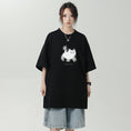 Gallery viewerに画像を読み込む, 【LIEQUシリーズ】★Tシャツ★ 3color トップス ゆったり 夏服 男女兼用 メンズ ネコ 猫 黒 白 合わせやすい
