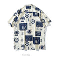 Load image into Gallery viewer, [TRAVEL ISSUANCE Series] ★Retro Shirt★ Unisex Men's Short Sleeve Tops Chiffon Text Pattern
