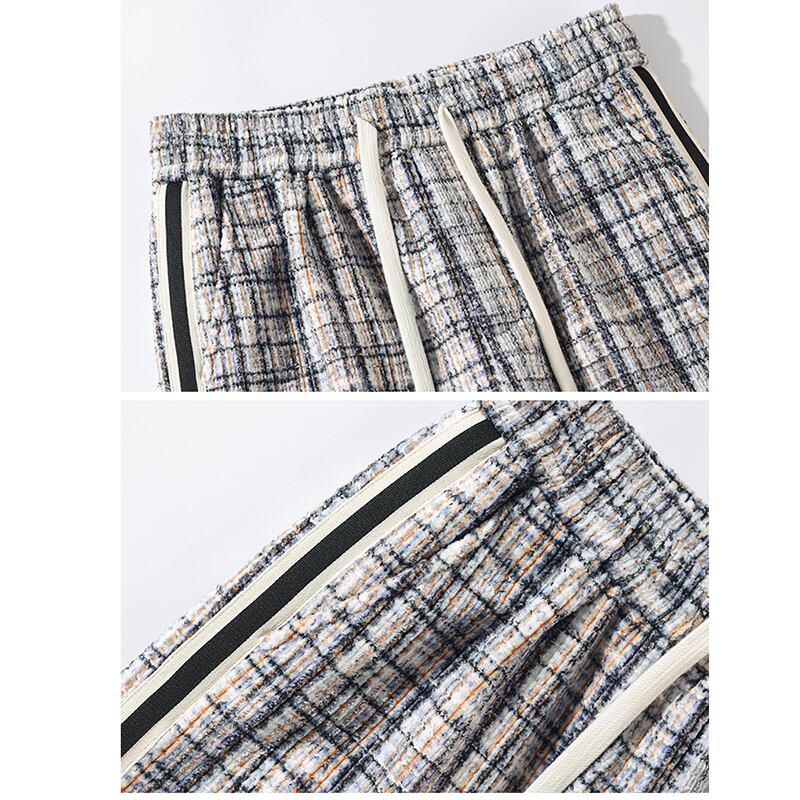 [BIGEMAN Series] ★Casual Pants★ Brushed lining 2color Bottoms Pants Unisex Men's Large Size Plaid Pattern