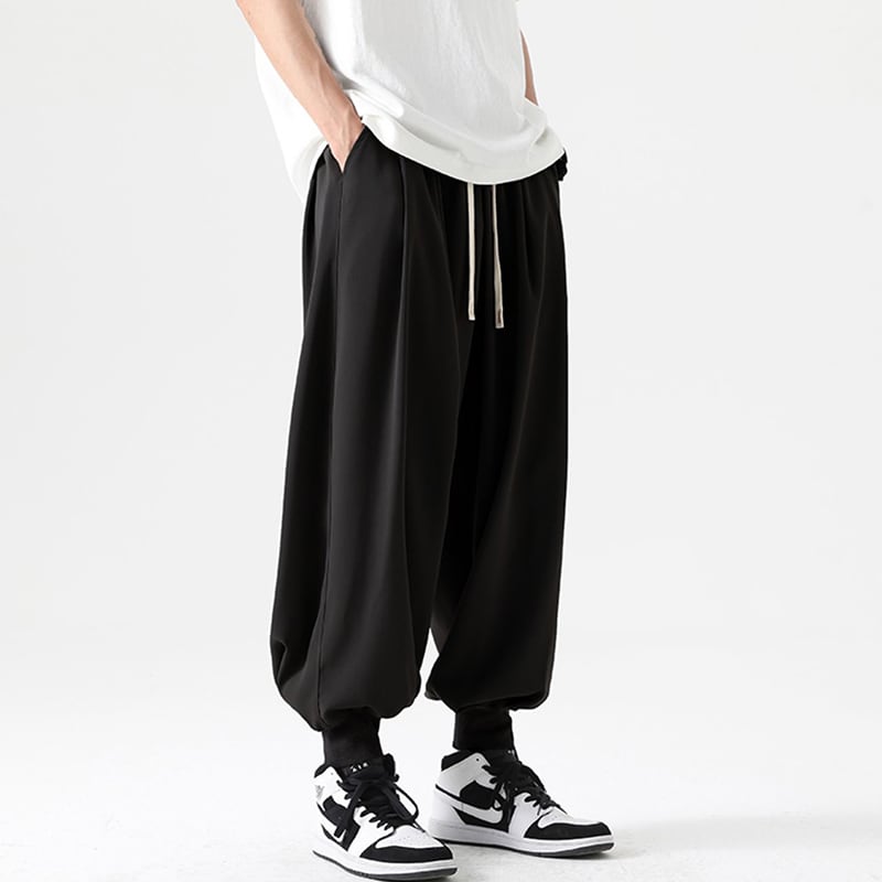 [LEYR Series] ★Casual Pants★ 2color Pants Bottoms Unisex Men's Plain Cool Black Gray